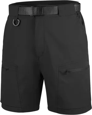 FREE SOLDIER Men's Cargo Hiking Shorts with Belt Lightweight Quick Dry Tactical Shorts with Pockets for Casual Work Golf