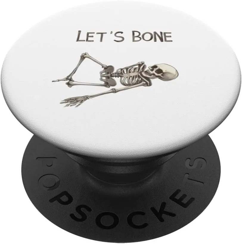 Funny Halloween Skeleton Let's Bone Skeleton Spooky Adult PopSockets Adhesive PopGrip