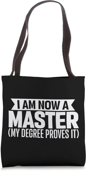 Funny New Grad of Masters Degree Program Design - Graduate Tote Bag