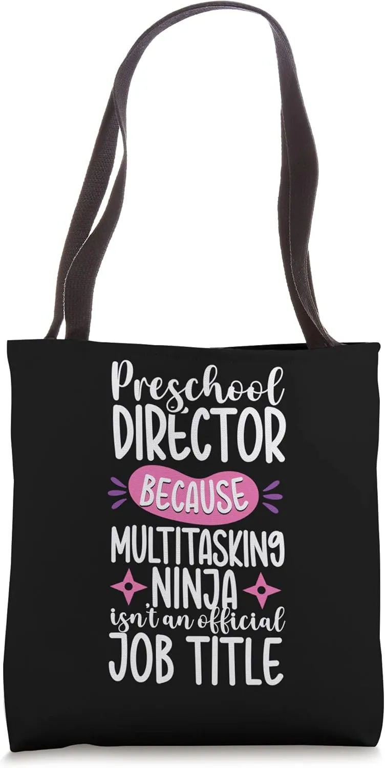 Funny Ninja Preschool Director Appreciation School Teacher Tote Bag