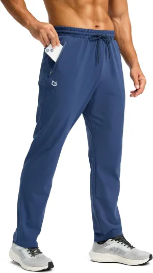G Gradual Men's Fleece Lined Winter Pants with 3 Zipper Pockets Warm Athletic Joggers Workout Running Sweatpants for Men