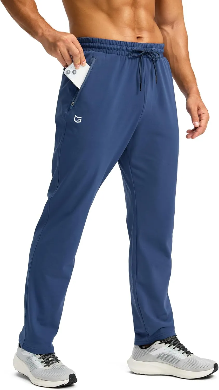 G Gradual Men's Fleece Lined Winter Pants with 3 Zipper Pockets Warm Athletic Joggers Workout Running Sweatpants for Men