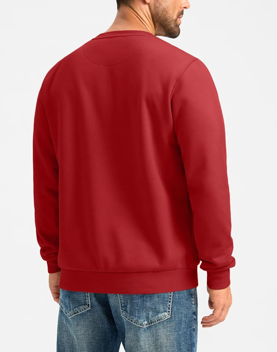 G Gradual Sherpa Lined Sweatshirts for Men Fleece Crewneck Sweatshirt Pullover Warm Shirts for Winter