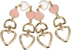 Gadpiparty 2Pcs Heart Shaped Bag Extension Chain Stylish Purse Strap Extender for Handbags Clutches and Crossbody Bags Creative Accessory for Custom Looks and Fashionable Style
