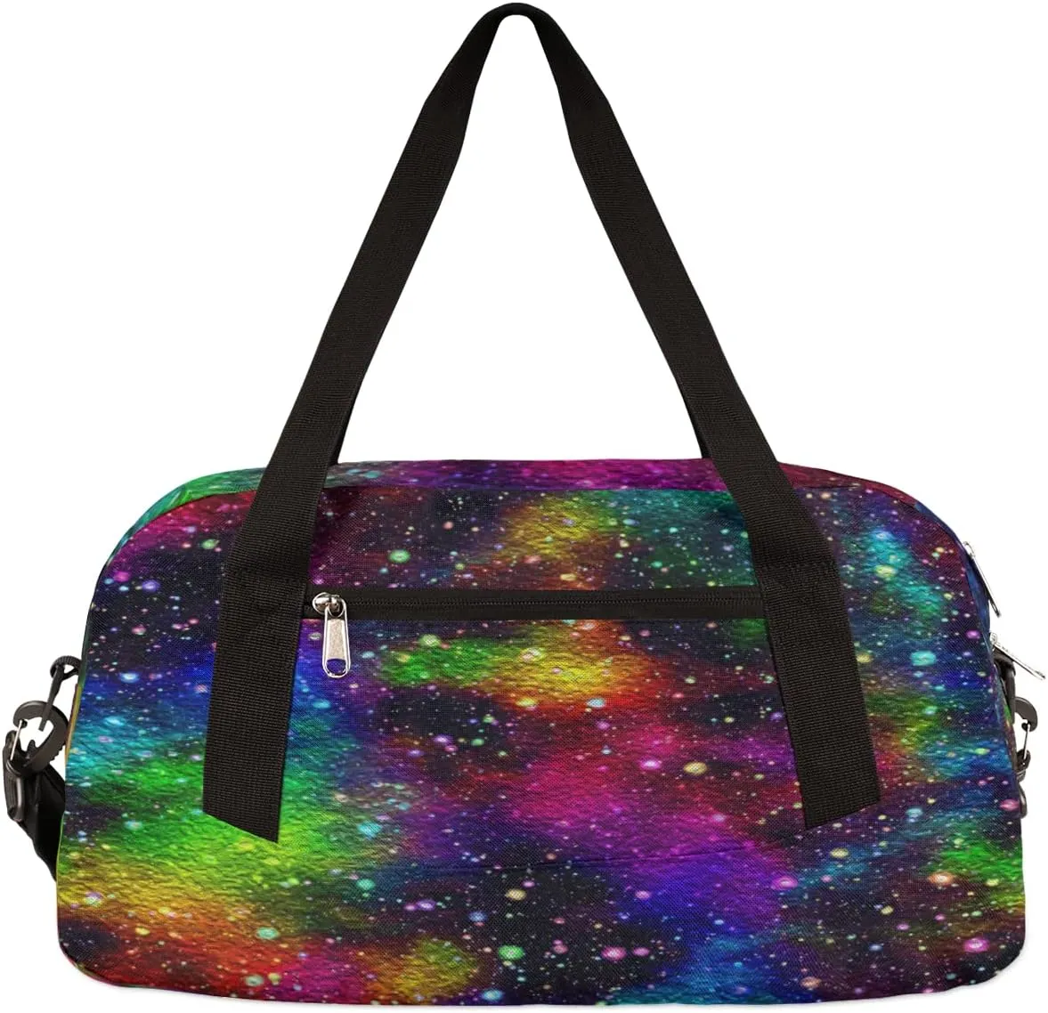 Galaxy Kids Duffel Bag for Girls Boys Teens, Galaxy Oil Painting Dance Bag Overnight Small Duffel Bag Carry On Weekend Sports Gym Travel Bag for School Practice Gymnastics Ballet