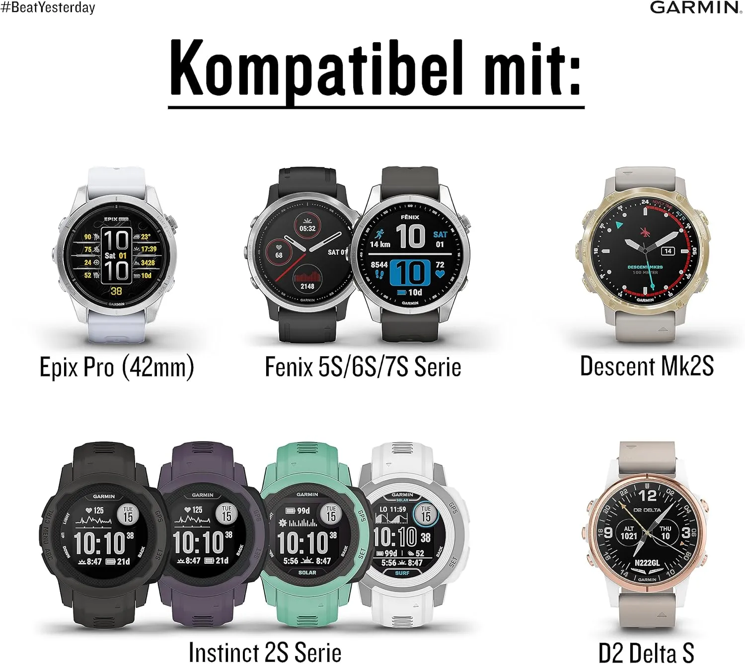 Garmin Ultrafit Nylon Bracelet - Flexible, Breathable, Durable and Comfortable