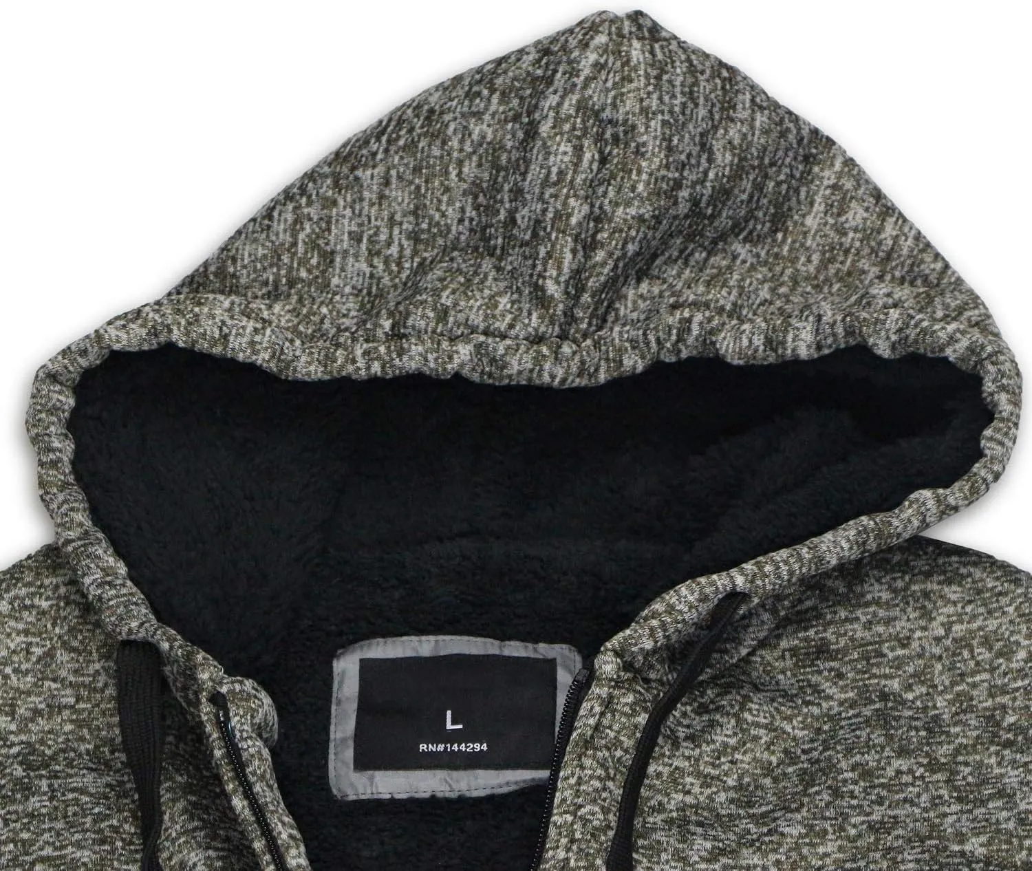 Gary Com Heavyweight Sherpa Hoodies for Men, Thick Fleece Lined Full Zip Up Winter Warm Sweatshirts Work Jackets
