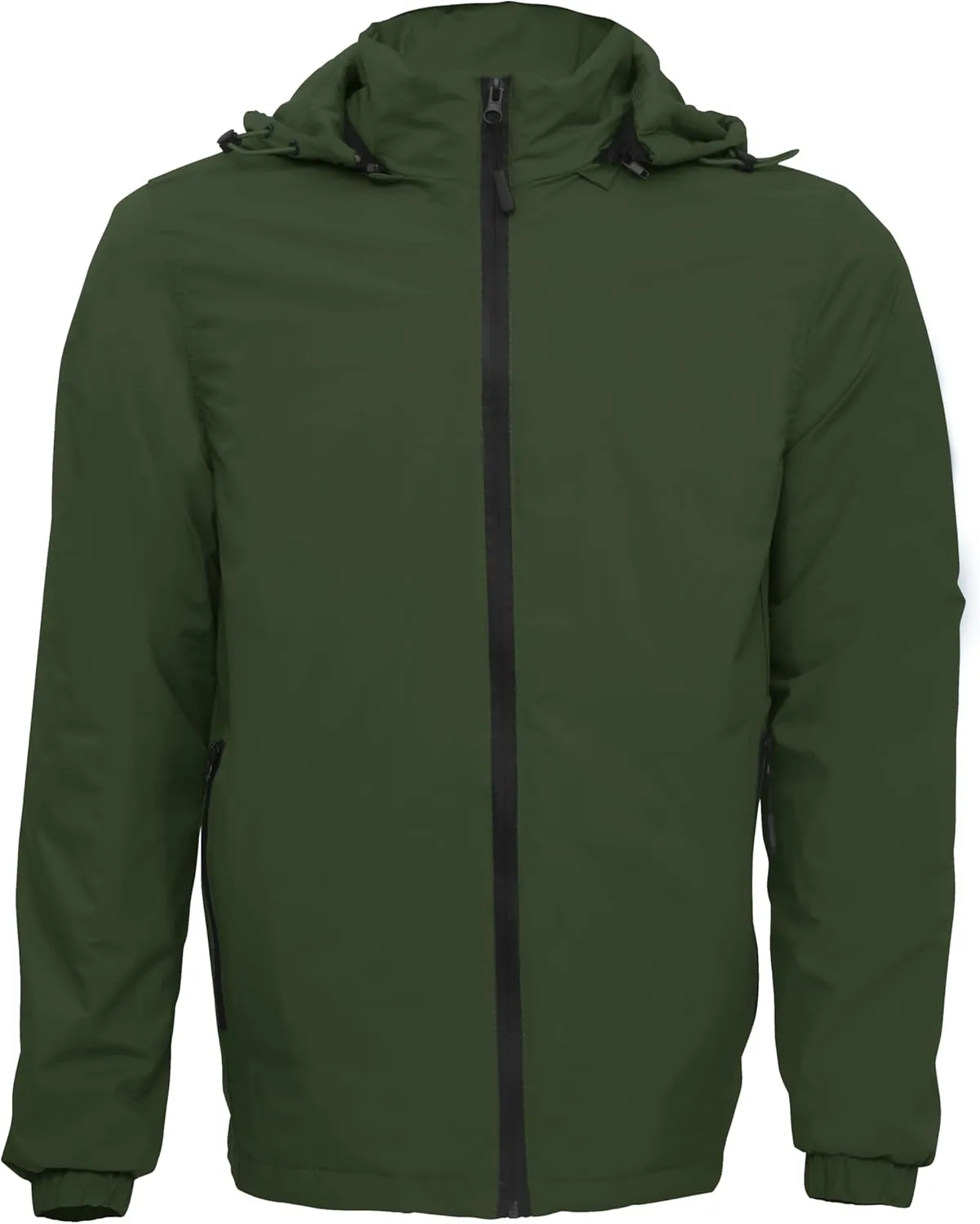 Gary Com Men Hooded Softshell Jacket Waterproof Lightweight Jacket Insulated Fleece Lined Zip Rain Shell Jacket