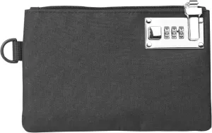 GEEDUD Lockable Money Bag - 5x8 Inches Durable Nylon Locking Bank Bag Coin Purse for Cash, Jewelry, Passports, Medicine, Credit Cards and Valuable Storage Cash Bag (Black)
