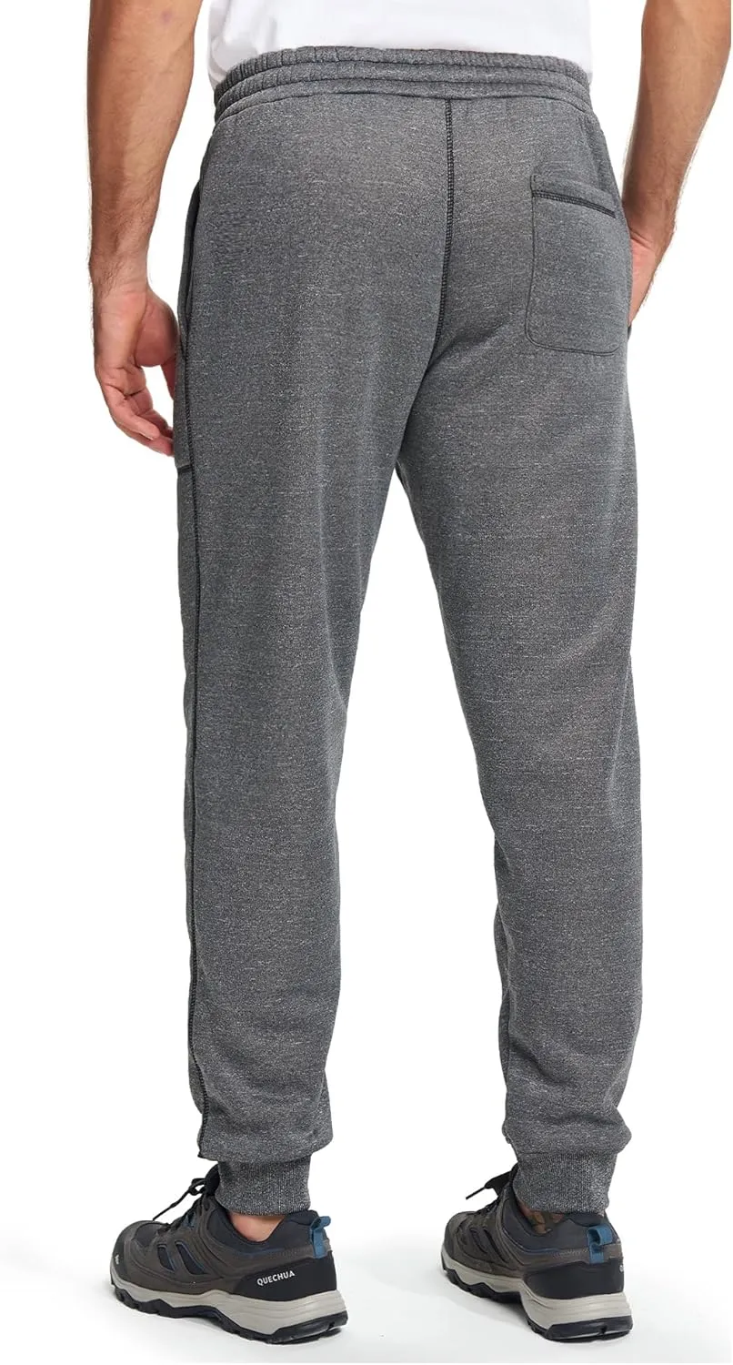 GEEK LIGHTING Men's Fleece Sweatpants Sherpa Lined Warm Drawstring Elastic Pants with Pockets