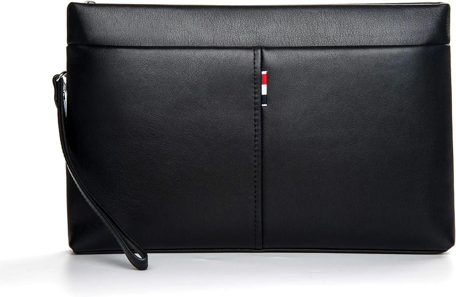 Genuine Leather Clutch Bag for Men Handbag Wrist Bag Business Large Purse Envelope Bag