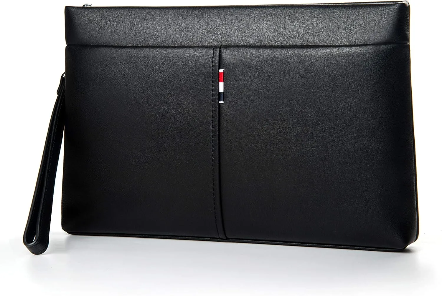 Genuine Leather Clutch Bag for Men Handbag Wrist Bag Business Large Purse Envelope Bag