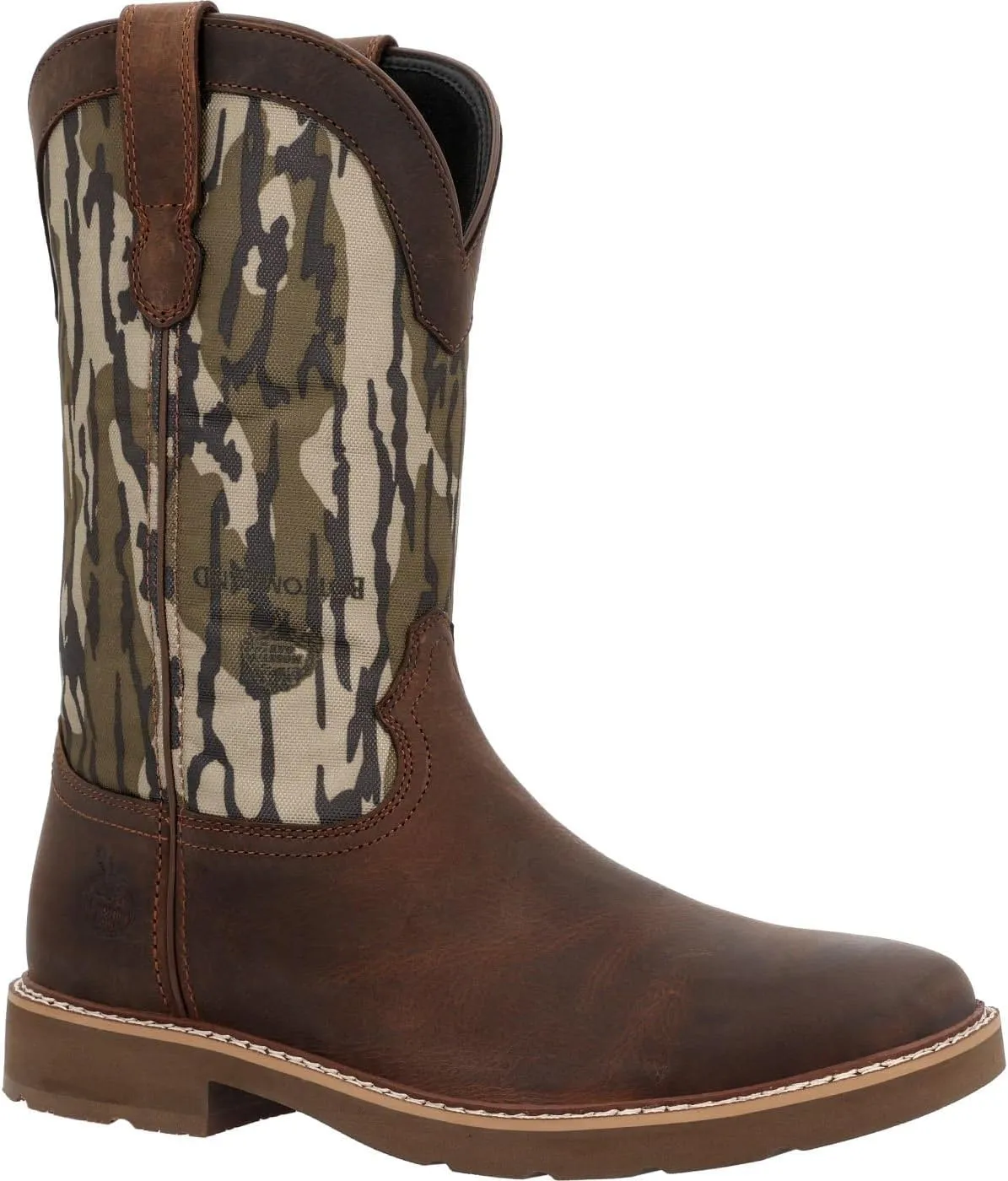 Georgia Boot Core 37 Western 11" Mossy Oak Pull On, Brown, Size 9(W)
