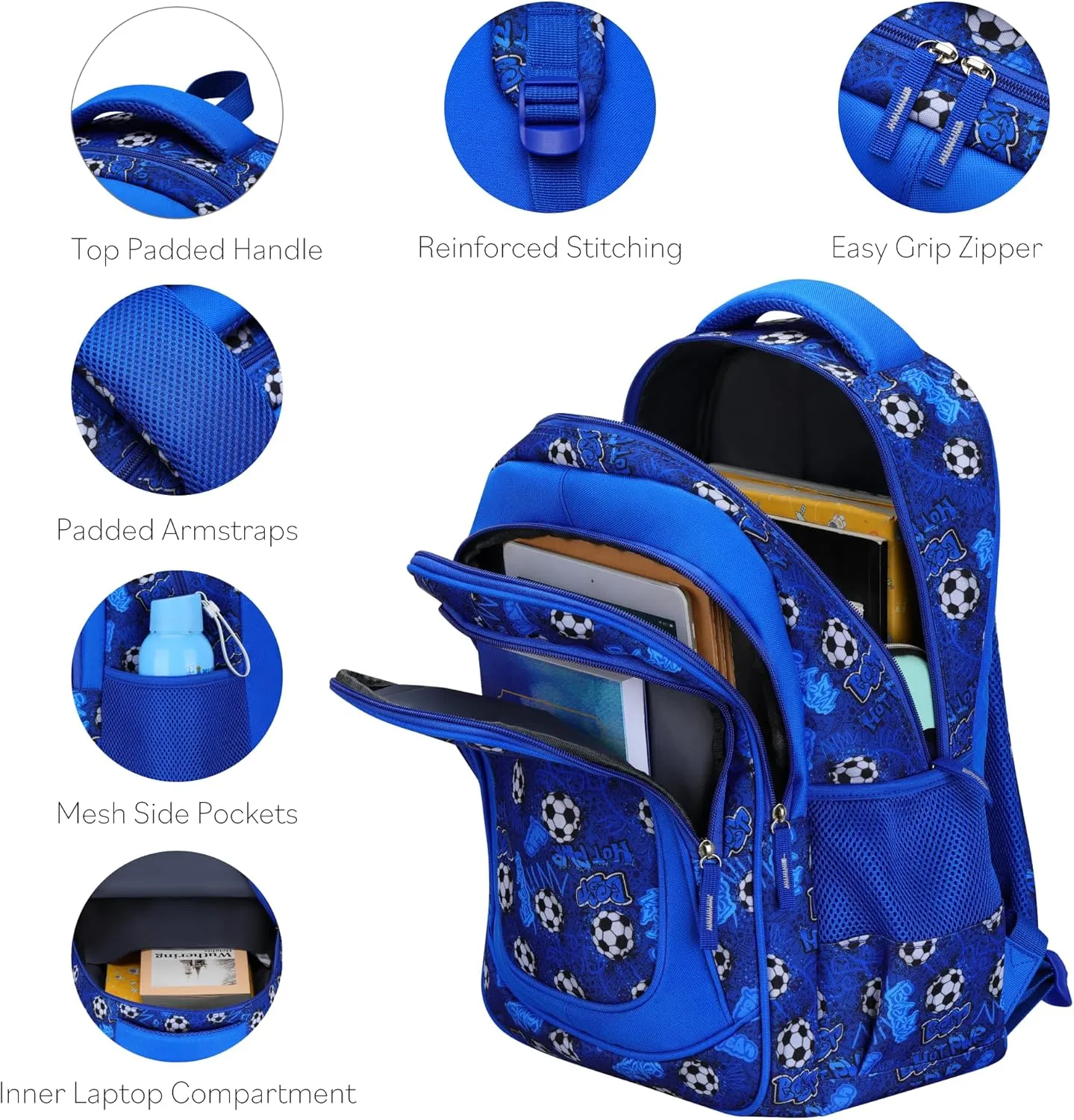 Girls Backpack - 17" Tall Primary School Bag, Vineyard Collection, 24L Capacity, Heart Purple