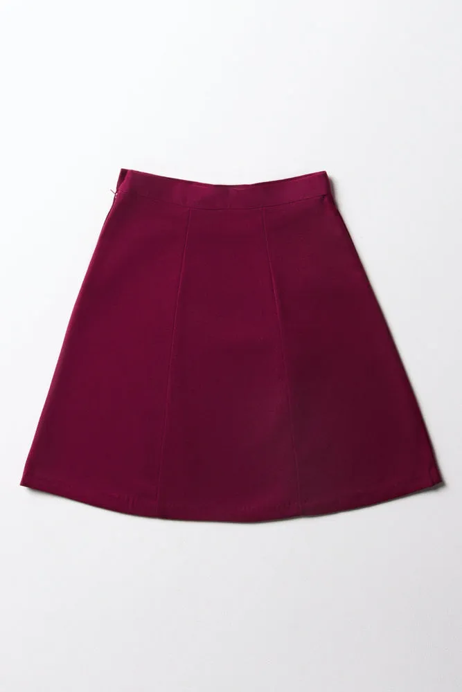 Girls Primary School Skirt Maroon