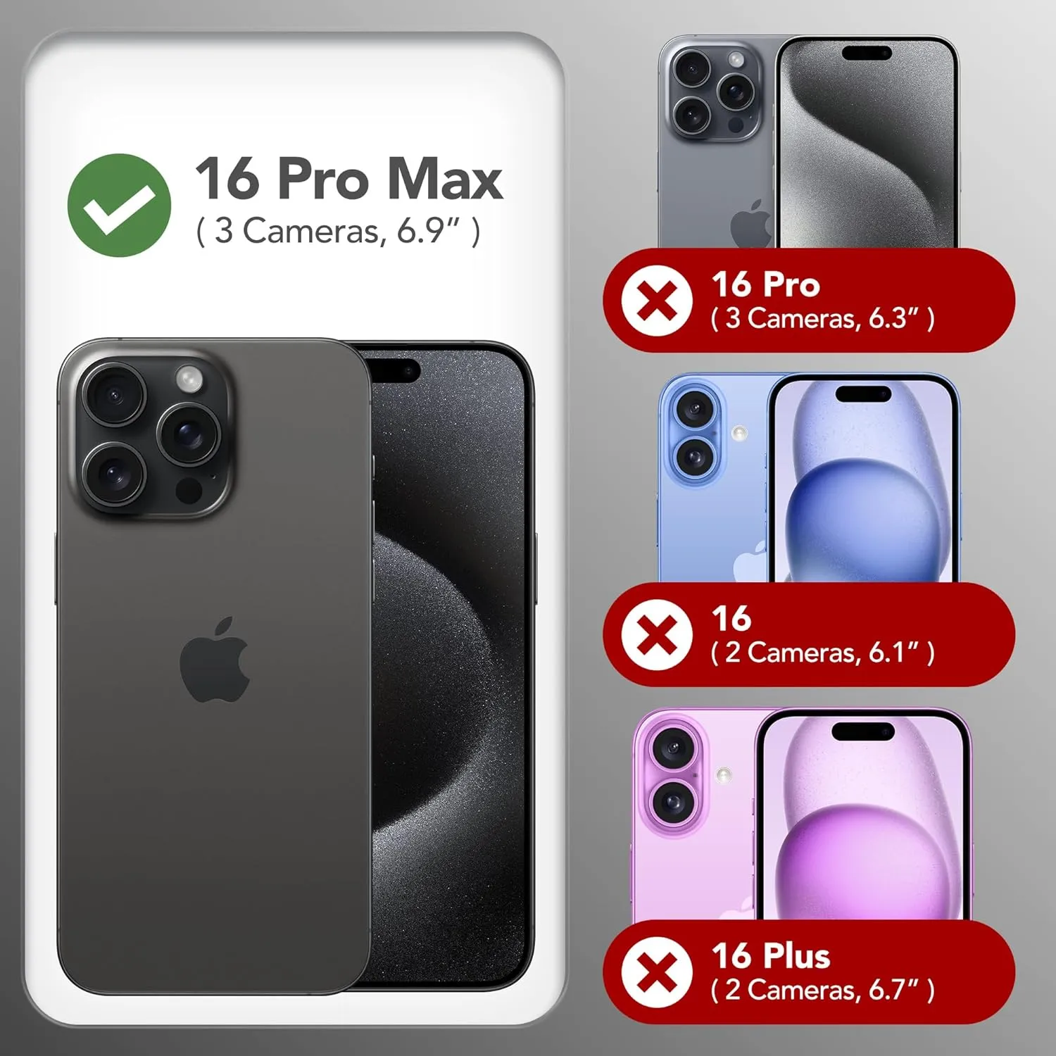 GONEZ Magnetic for iPhone 16 Pro Max Case, Compatible with MagSafe, Liquid Silicone Case, with Screen Protector   Camera Protector, Full Body Protective Shockproof Phone Cover 6.9", Blackcurrant
