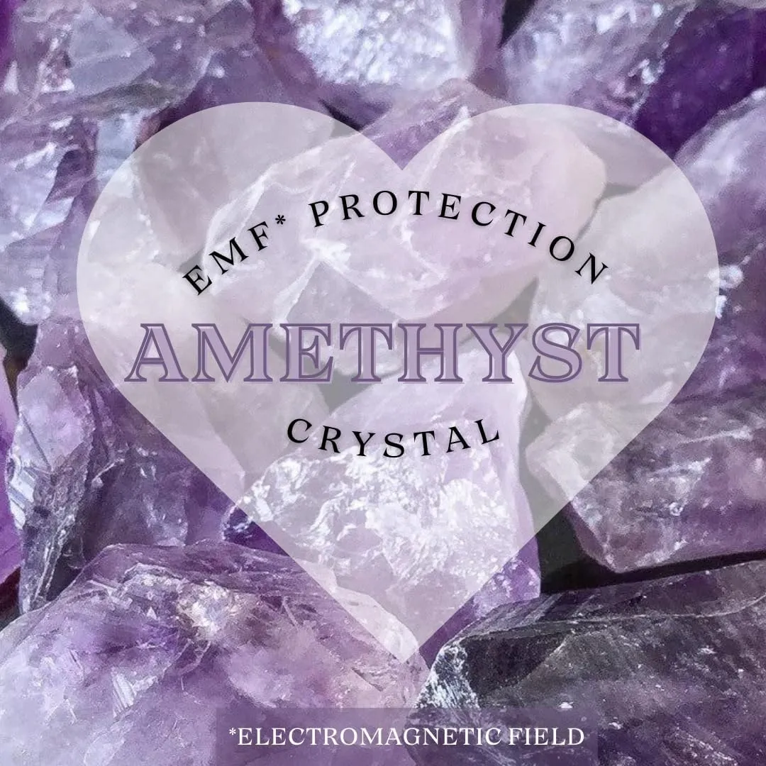 Grips by CRYSTALFY Chevron Amethyst Natural Edge Crystal Phone Grip Holder & Expanding Kickstand - Natural Gemstone Swappable Top Accessory for iPhone, iPad, Kindle & Mobile Devices
