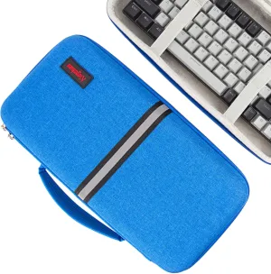 Hard 75% Keyboard Case, Hard Travel Storage Case for 84 Key Portable Keyboard, Compatible with Keychron K2, Logitech POP Keys Mechanical Keyboard. (BAG ONIY)-Dark Blue