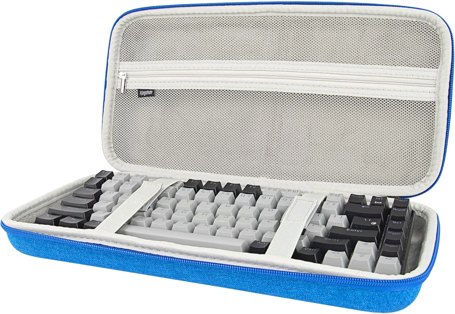 Hard 75% Keyboard Case, Hard Travel Storage Case for 84 Key Portable Keyboard, Compatible with Keychron K2, Logitech POP Keys Mechanical Keyboard. (BAG ONIY)-Dark Blue