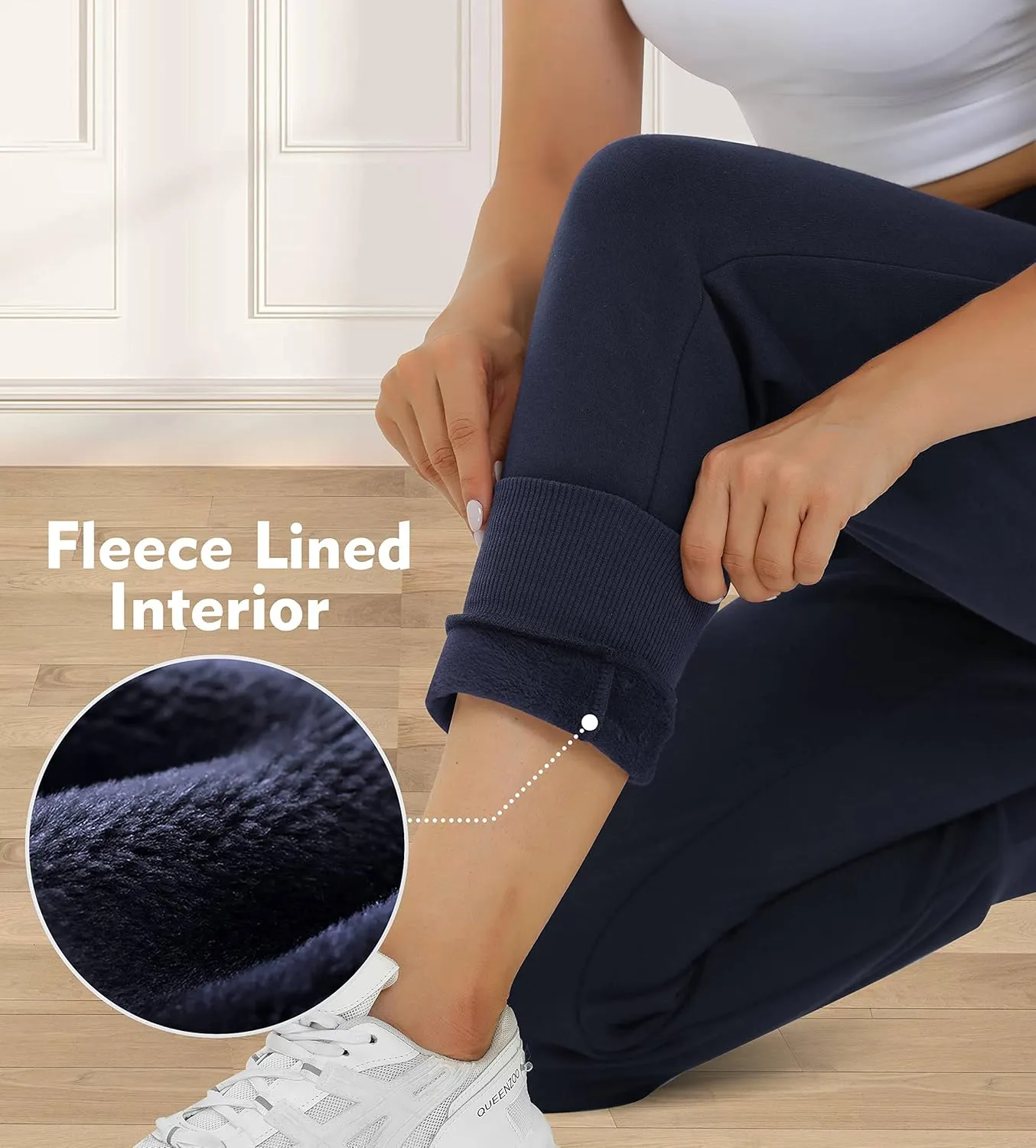 Heathyoga Fleece Lined Joggers for Women Thermal Sweatpants for Women Joggers with Pockets Workout Pants Running Pants