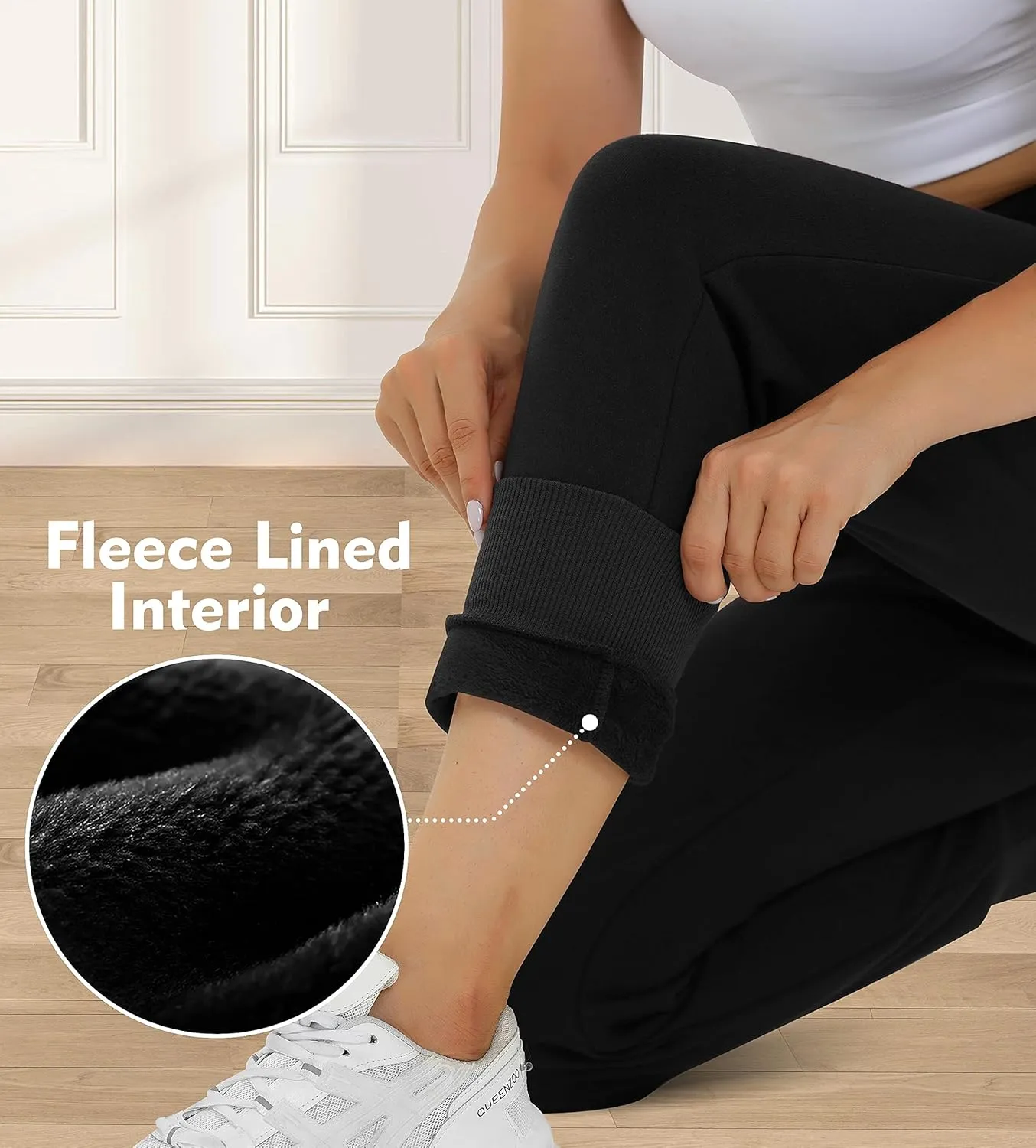 Heathyoga Fleece Lined Joggers for Women Thermal Sweatpants for Women Joggers with Pockets Workout Pants Running Pants