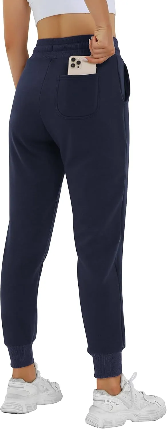 Heathyoga Fleece Lined Joggers for Women Thermal Sweatpants for Women Joggers with Pockets Workout Pants Running Pants