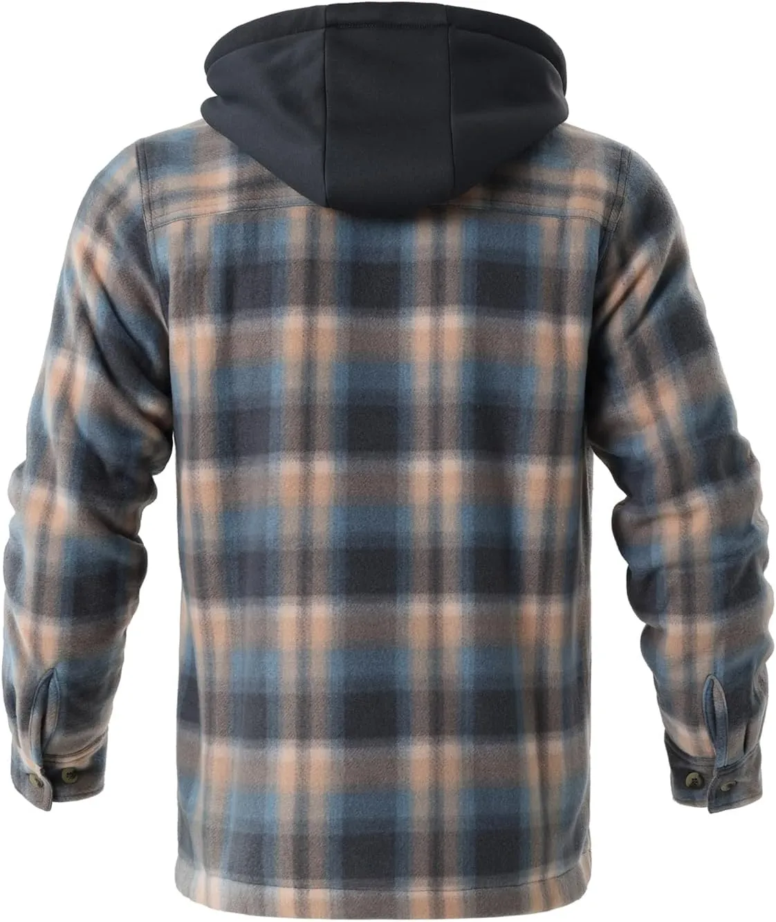 Heavy Thick Flannel Plaid Jacket Sherpa Fleece Lined Hoodies for Men Zip Up Winter Warm Coat Buffalo Zipper Sweatshirt