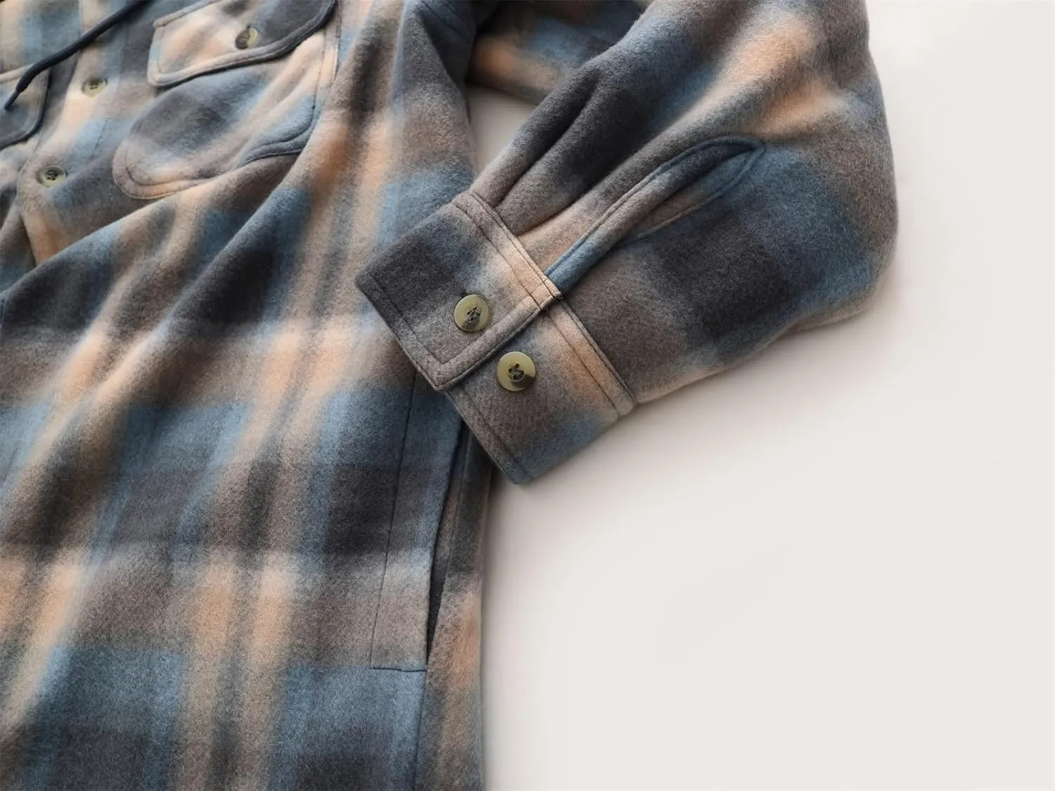 Heavy Thick Flannel Plaid Jacket Sherpa Fleece Lined Hoodies for Men Zip Up Winter Warm Coat Buffalo Zipper Sweatshirt