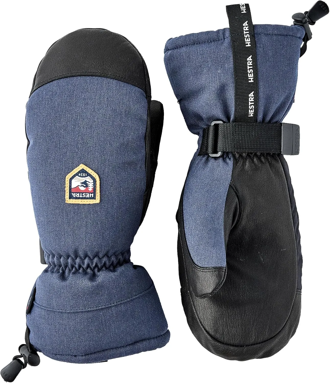 Hestra Unisex CZone Mountain Mitt, Waterproof, Windproof Leather Alpine Ski Mittens for Men & Women