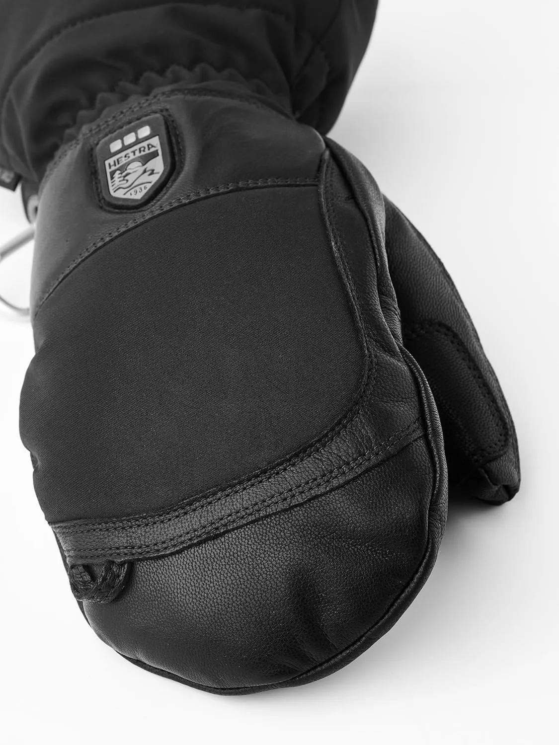 Hestra Unisex Heater Gauntlet Mitt, Waterproof, Leather Electric Warming Alpine Ski Mittens for Men & Women