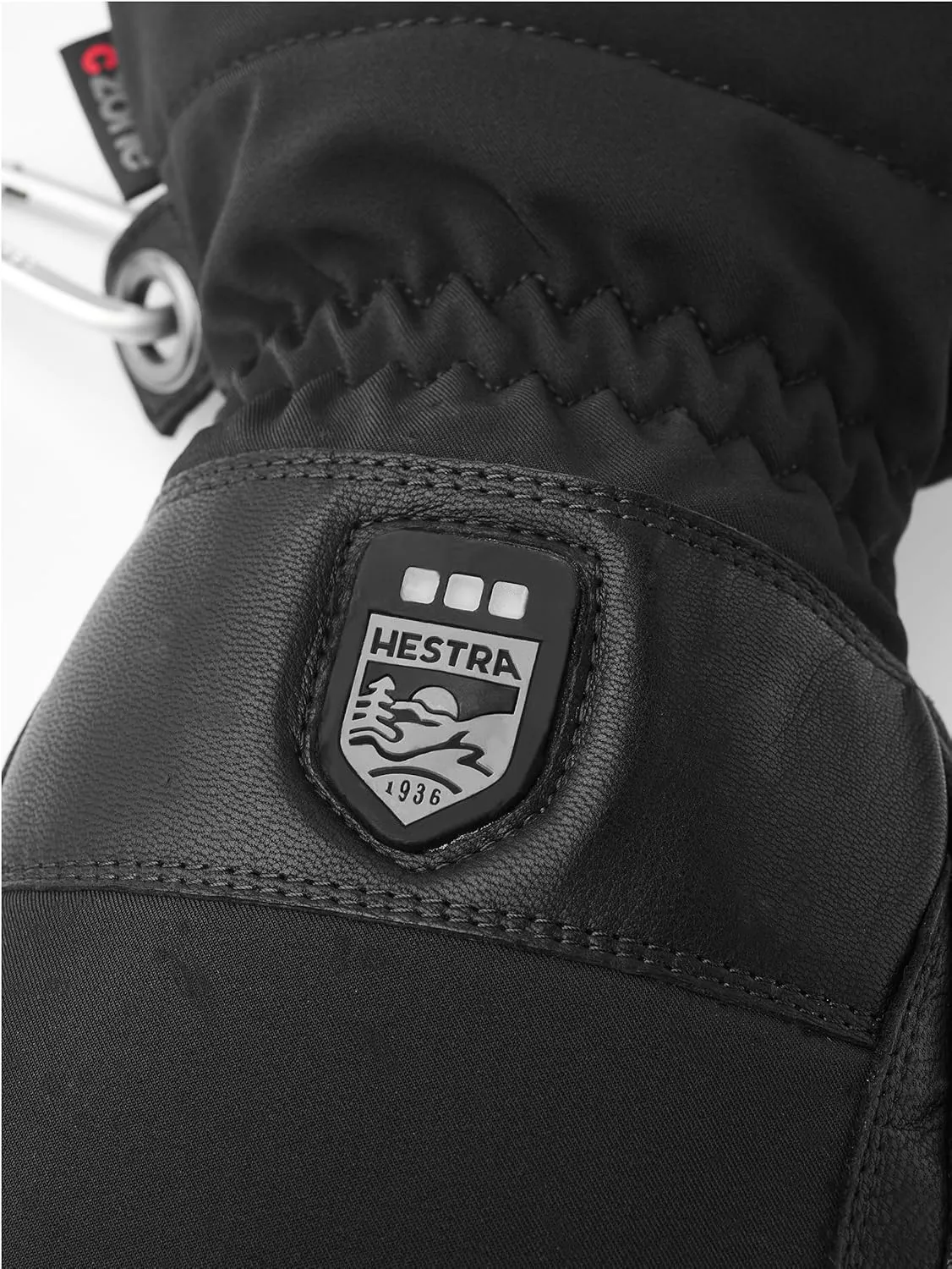 Hestra Unisex Heater Gauntlet Mitt, Waterproof, Leather Electric Warming Alpine Ski Mittens for Men & Women