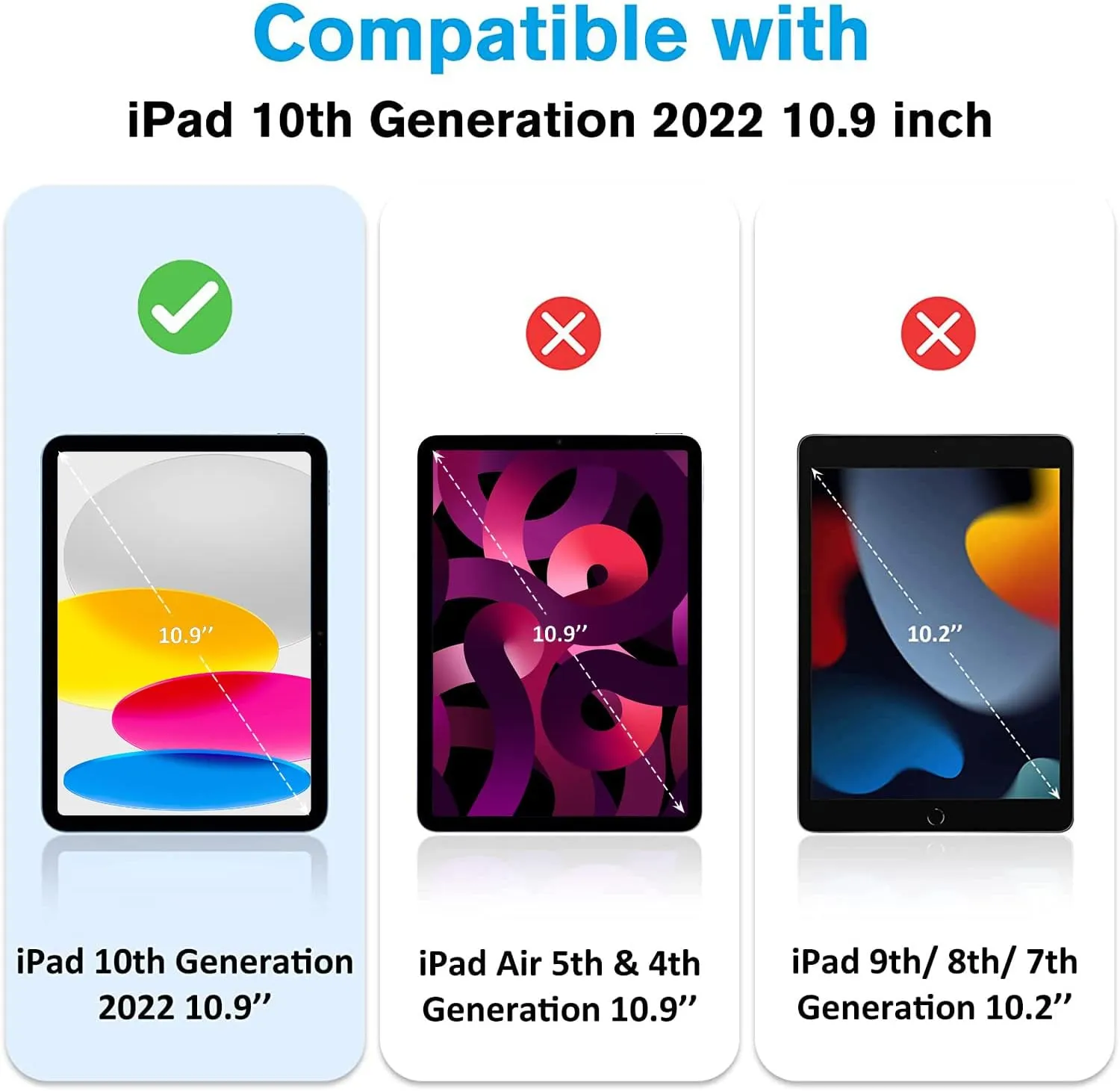 Hi Space for iPad 10th Generation Case 10.9 inch 2022 with Pencil Holder, Mountain Green Landscape Nature Trifold Protective Shockproof Cover foriPad 10th Gen Auto Sleep Wake for A2757 A2777