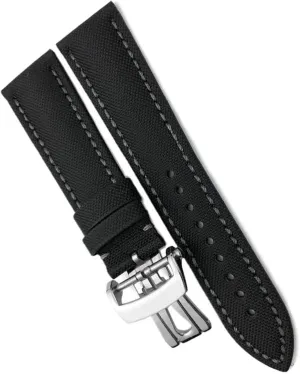 High Density Canvas Nylon Watch Band For Blancpain Fifty Fathoms 5000 5015 Strap with Butterfly Buckle