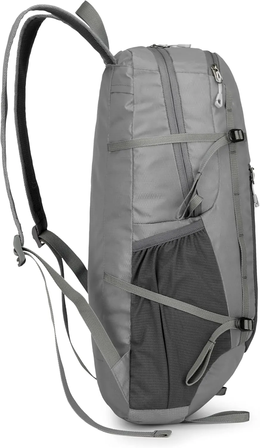 Hiking Backpack Daypack Lightweight Packable Travel Outdoor Camping Ultra Foldable Day Pack for Woman Man (Gray, 30L)