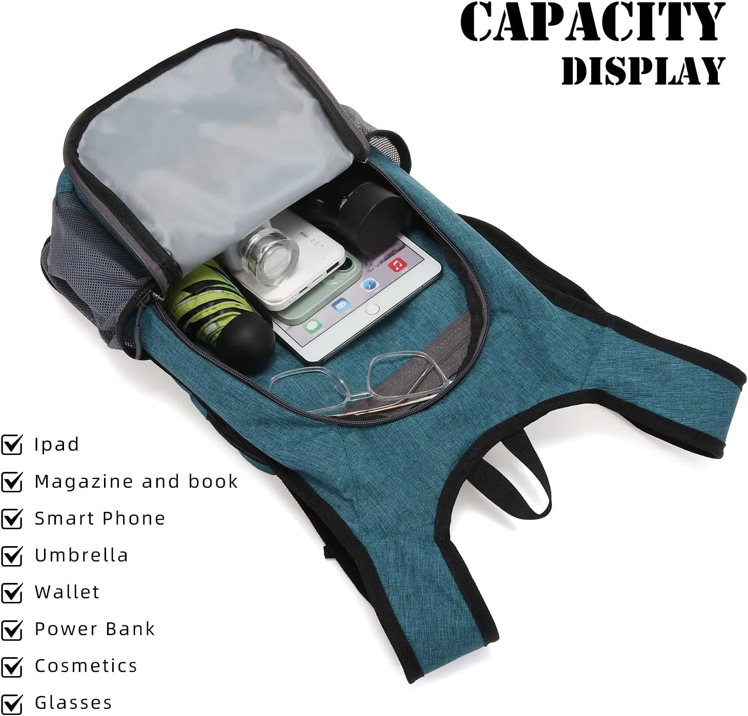 Hiking Daypack Small Travel Hiking Backpack for Women and Men Lightweight Packable Travel Back Pack for Women Men,Blue