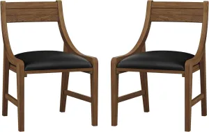Hillsdale, Cooper Wood and Upholstered Game Chair, Set of 2, Brown