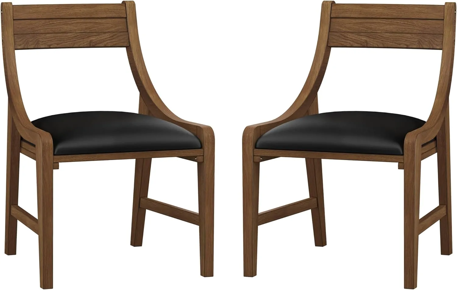 Hillsdale, Cooper Wood and Upholstered Game Chair, Set of 2, Brown