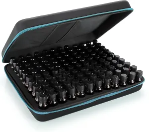 Hipiwe 120 Bottle EVA Essential Oil Storage Carrying Case Hard Shell Exterior Essential Oils Organizer Holder Traveling Bag with Foam Insert, Holds 5ml 10ml 15ml Essential Oils
