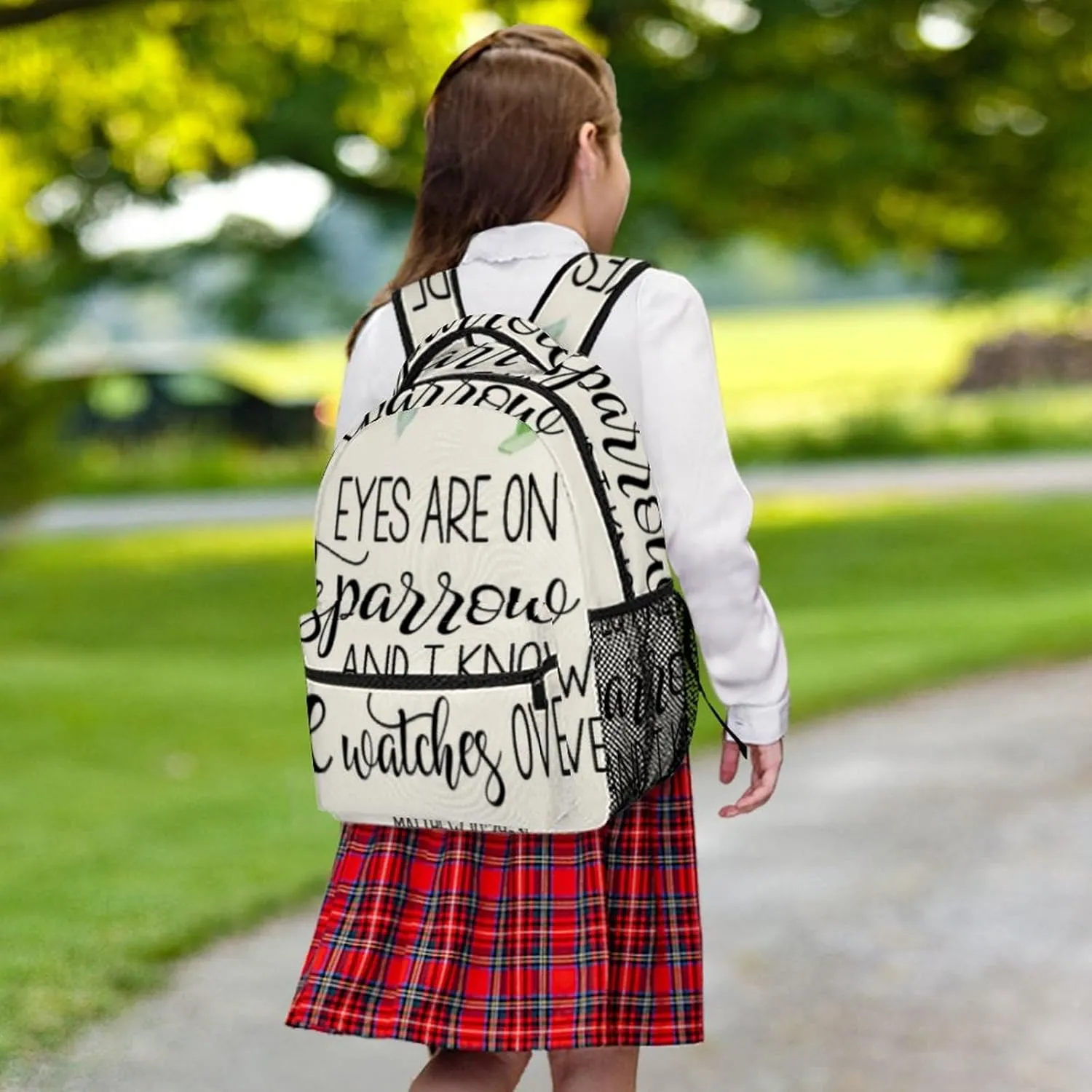 'His Eyes Are on The Sparrow Backpack with Large Capacity Versatile for Daily Use Suitable for Unisex