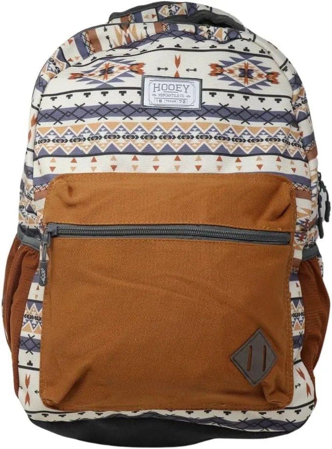 HOOEY Recess Aztec Backpack Cream/Grey/Rust