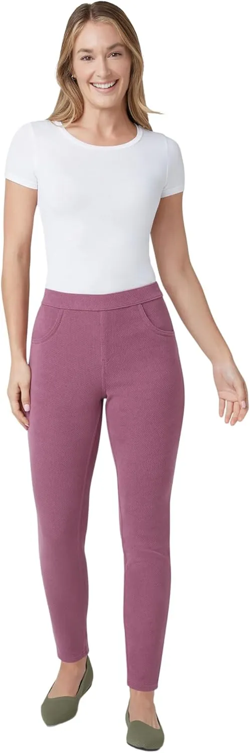 HUE Women's Soft Twill Jean Style Leggings