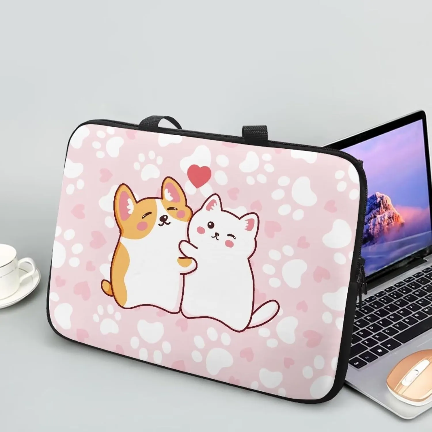 HUGS IDEA Computer Bag Laptop Sleeve Carrying Case with Handle Zipper Notebook Messenger Briefcase