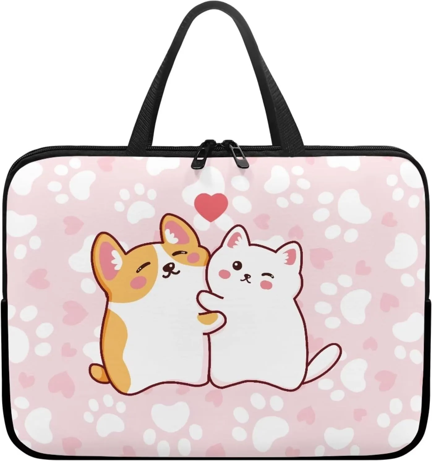 HUGS IDEA Computer Bag Laptop Sleeve Carrying Case with Handle Zipper Notebook Messenger Briefcase
