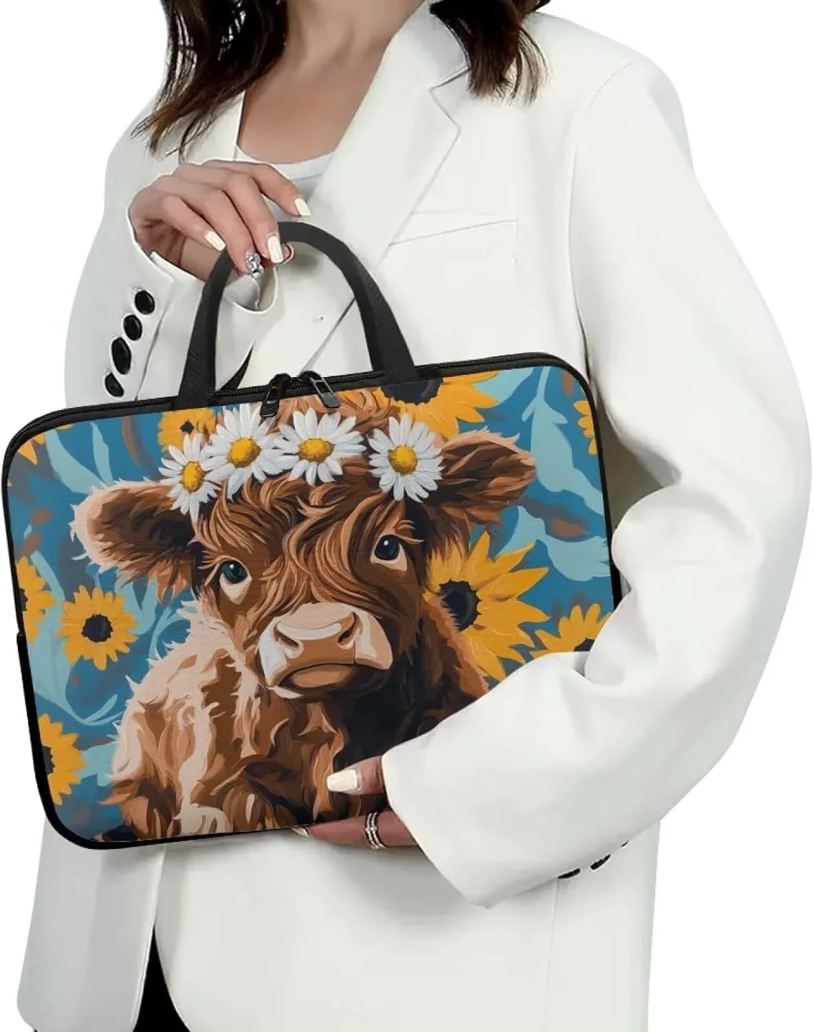 HUGS IDEA Laptop Bag BriefcasePortable Computer Messenger Bag Handbag Carrying Case for Office