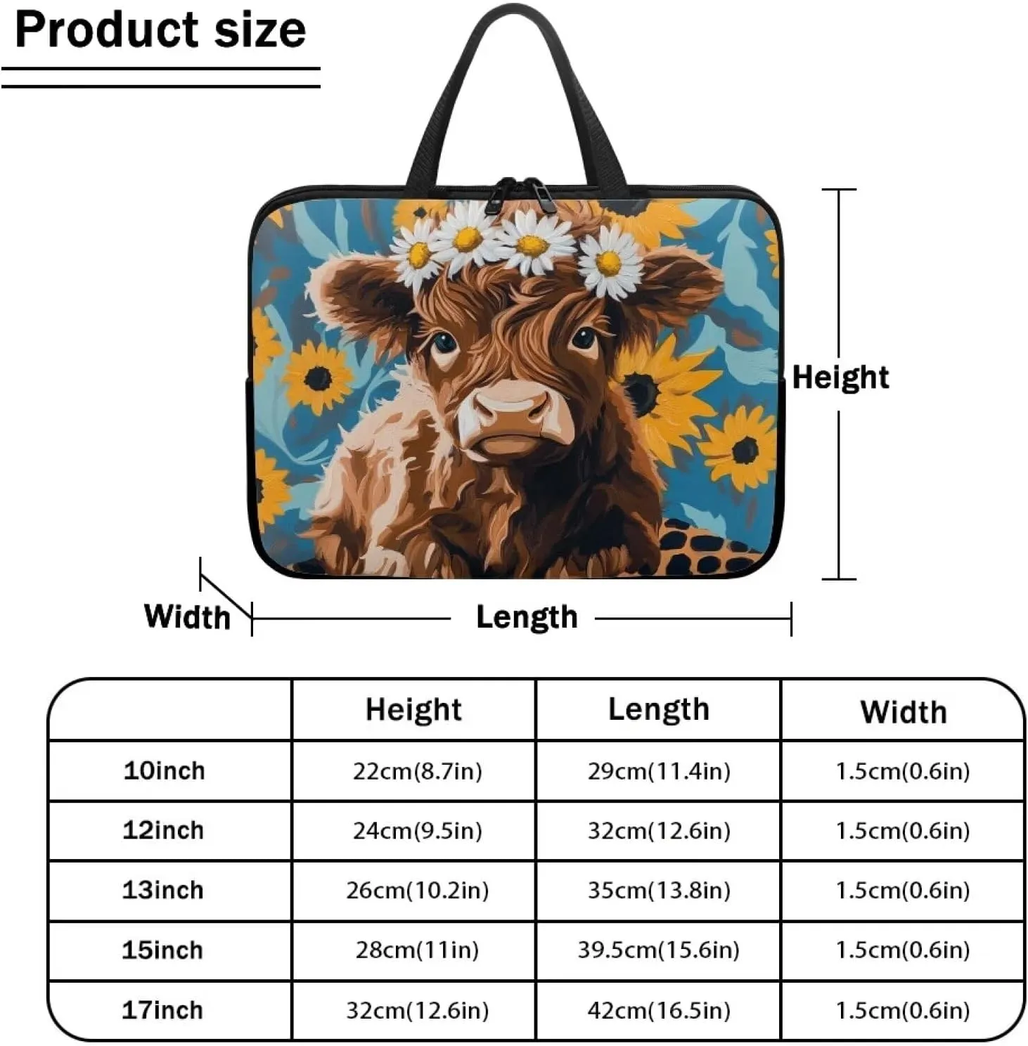 HUGS IDEA Laptop Bag BriefcasePortable Computer Messenger Bag Handbag Carrying Case for Office