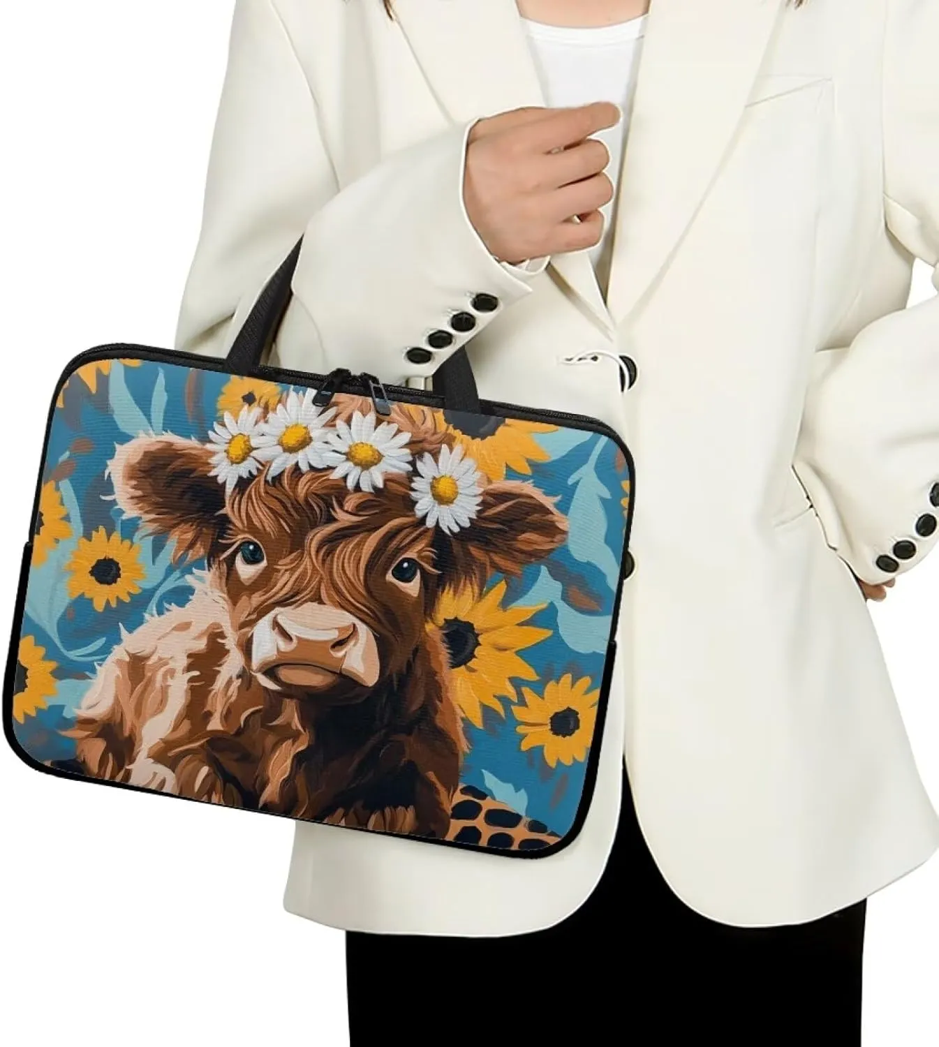 HUGS IDEA Laptop Bag BriefcasePortable Computer Messenger Bag Handbag Carrying Case for Office