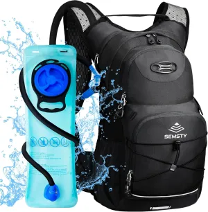 Hydration Backpack 25L, Hiking Backpack with 3L Water Bladder and Rain Cover, Light Water Backpack for Camping Cycling or Daily Men Women