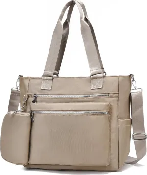 I IHAYNER Laptop Tote Bag for Women 15.6 Inch Waterproof Canvas Work Bag Business Briefcase Computer Bags for Travel