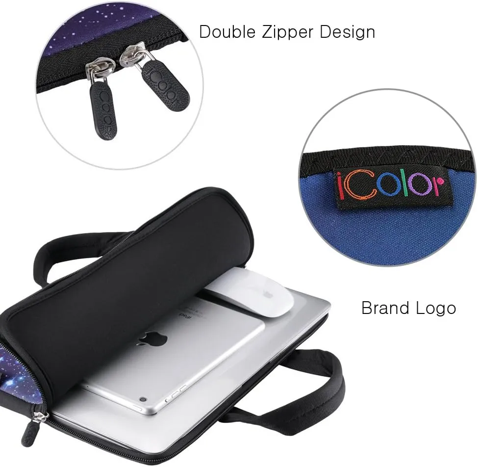 icolor 14 15 15.4 15.6 inch Laptop Bag Handle Chromebook Sleeve Computer Protect Notebook Cover Soft Carrying Travel Case ICB-25