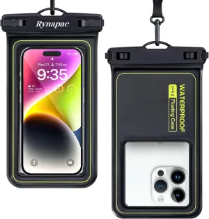 IP68 Waterproof Phone Pouch, Floating Waterproof Phone Case for iphone 16 15 14 13 Pro Max Xs Plus Galaxy S24  S23 Pixel 8 with Detachable Lanyard,Cellphone Dry Bags Beach Vacation Essentials -2 Pack